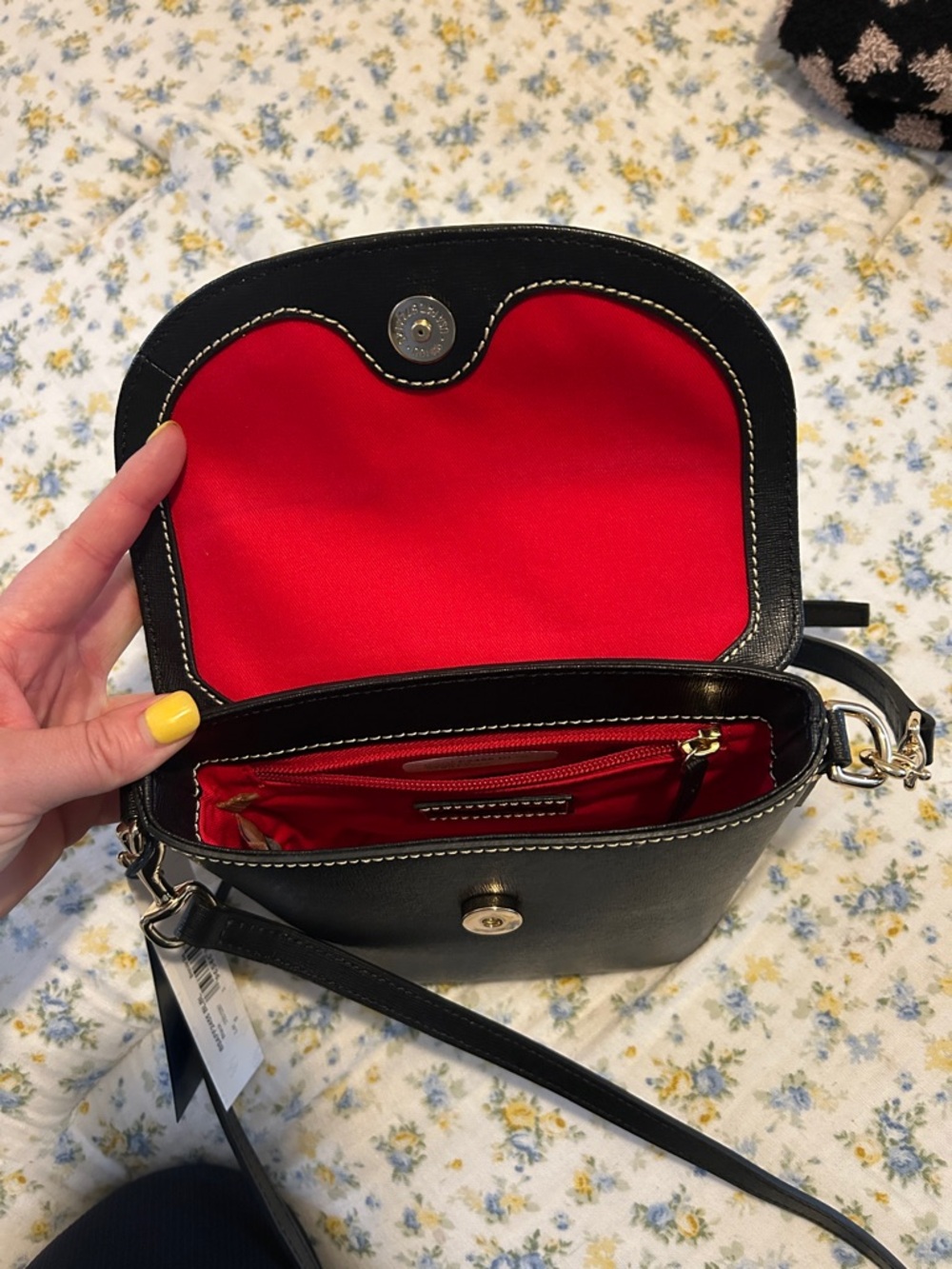 Dooney & Bourke Black Crossbody with Gold Hardware - Picture 2 of 4